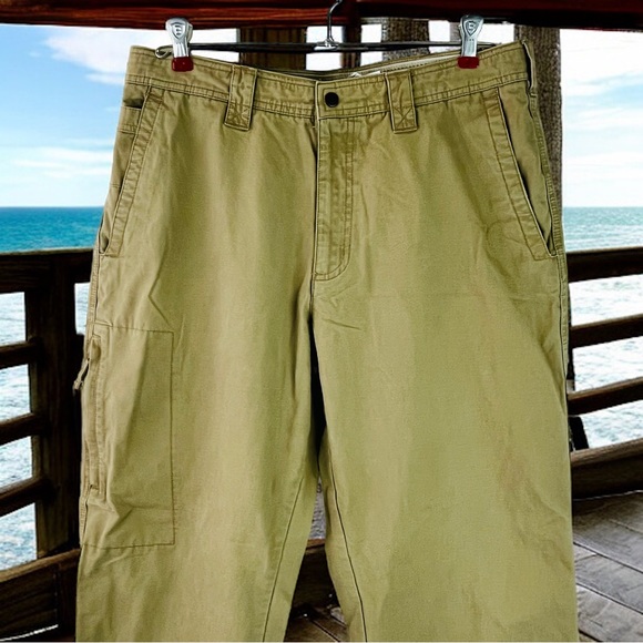 Columbia Sportswear Men's Cotton Flat Front Khaki Pants | Tan | Size 34 - Picture 5 of 10